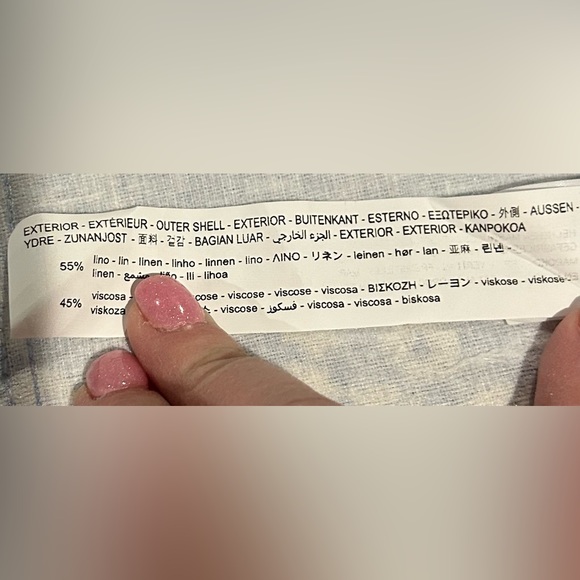 Zara Mini Dress Women’s M Floral Print Linen Blend Blue White Sleeveless - Picture 5 of 7